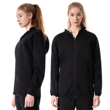 Load image into Gallery viewer, NORMANDIS WOMEN FULL ZIP HOODIE SAUNA JACKET BLACK
