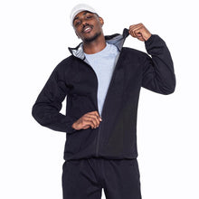 Load image into Gallery viewer, NORMANDIS MEN FULL ZIP HOODIE SAUNA JACKET BLACK