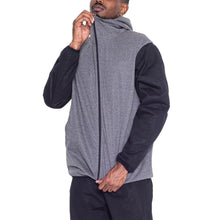 Load image into Gallery viewer, NORMANDIS MEN SAUNA SUIT FULL ZIP HOODIE JACKET GRAY
