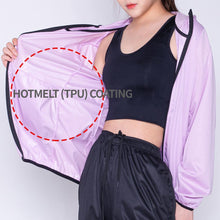 Load image into Gallery viewer, NORMANDIS WOMEN HOTMELT COATED HOODIE SAUNA JACKET LAVENDER

