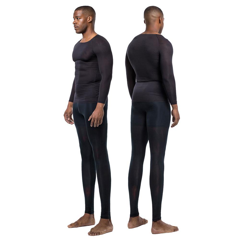 UNDERSKIN MEN BASE LAYERS SET TOP & BOTTOM BLACK