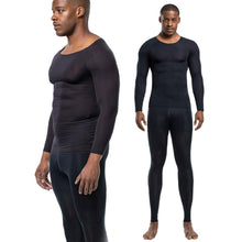 Load image into Gallery viewer, UNDERSKIN MEN BASE LAYERS SET TOP &amp; BOTTOM BLACK
